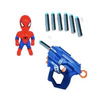 Pistola De Dardos Con Muñeco Spiderman Hombre Araña 