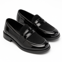 Zapato Mocasin Combinado Con Gamuza y Taco	