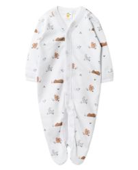 Enterito Algodon Estampado De Osos Con Pie