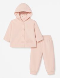 Conjunto Plush Campera Bordada Corona y Pantalon sin Pie