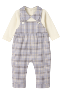 Jardinerito Algodon Con Manga Larga Cuadrille