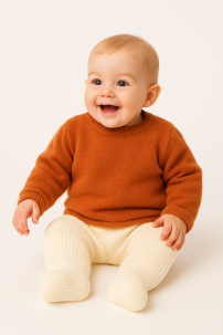 Medio Osito Tejido Punto Ingles Con Pie