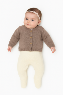 Medio Osito Tejido Suave Con Pie