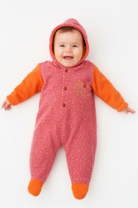 Enterito Polar Combinado Con Capucha y Pie