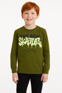 Remera Manga Larga Estampado The Real