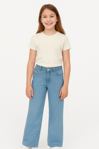 Pantalon Jeans Con Strass