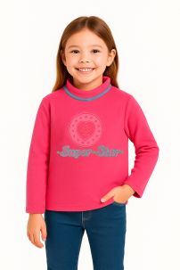 Buzo Polar con Flor y Estrellas Labradas