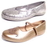 Balerina Chinita GLITTER  - Dorada - Charol