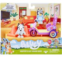Playset Bluey Muffins Cat Con Moto - Crea Tu Propia Aventura - Muffin's Cat Squad Bike