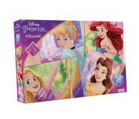 Puzzle Princesas 4 en 1 - 56 Piezas - Rompecabezas
