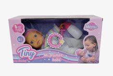 Muñeca Bebote Manu Con Sonido Y Accesorios - Mi Primer Bebe - Tiny Baby 