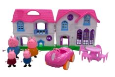 Casa Plegable De Peppa Pig Con Familia Y Accesorio