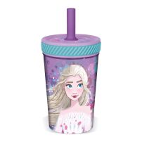 Vaso Con Sopapa Y Sorbete Silicona 370ml Frozen 