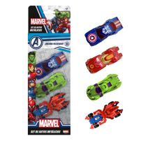Set de Autos Metálicos Avengers Marvel X3: Capitán América - Hulk - Spiderman 