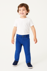 Pantalon Gabardina Con Spandex y Cintura Elastizada