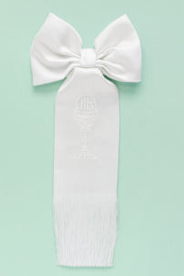 Brazal Comunión Piel De Angel Caliz Bordada