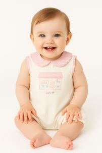 Enterito De Algodon Pañalero Sin Manga Cuello Baby 