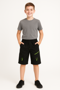 Bermuda Gabardina Con Cintura Elastizada Estampado