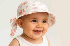 Gorro Piluso Tela Estampado De Flores Ajustable