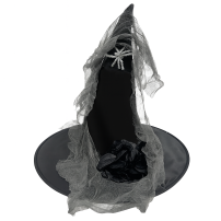 Sombrero Gorro De Brujas Con Harapos Y Araña 