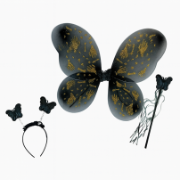 Alas De Mariposa + Vincha + Varita - Disfraz 