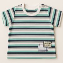 Remera Manga Corta Rayada