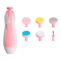 Cortauñas Electrico Lima Electrica Para Bebe Con 5 Cabezales Luz Y Estuche - Corta Uñas