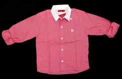 Camisa Manga Larga con Puños y cuellos contraste