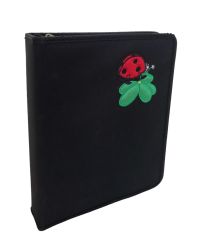 Carpeta N° 3 Forrada En Tela Con Cierre 3 Ganchos- Bordado Vaquita de San Antonio