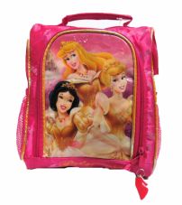 OUTLET - Lunchera tipo mochila Princesas Princess brillante bolsillo vinilico - OUTLET - INTERIOR BLANCO MANCHADO TEÑIDO CON COLOR DE EXTERIOR