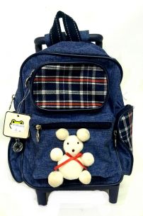 Mochila ChenKids jean jardin con carro