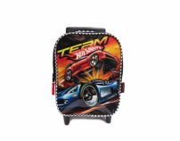 Mochila Team Hot Wheels con carro jardin cara vinilica 