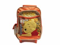 Mochila con carro Winnie Pooh relieves de tela jardin con cartuchera Ross