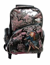 Mochila de Valentina con carro brillitos. Valentina con paraguas en bolsillo inferior