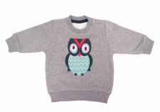 Buzo de Algodon Frizado Con Buho  Bordado