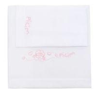  Juego  de Sabana de Moises Catre - Set 3 Piezas Bordado / Estampado 