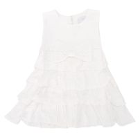 Vestido Volado Liso sin mangas 