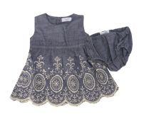 Vestido Bordado sin manga con bombachita