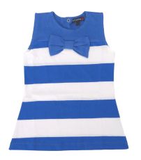 Vestido rayado sin mangas 