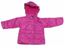 Campera Nena fuccia con polar con capucha