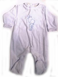 Enterito plush puntille con pintitas y bordado