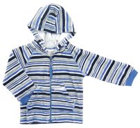 Campera de Plush con Capucha Estampado Rayado 