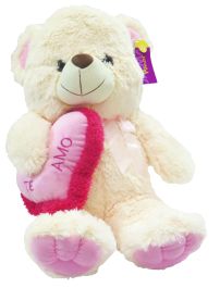 Oso Peluche Mediano  con corazon Te Amo con luz y sonido