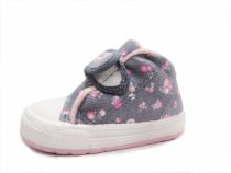 Bota corderoy con velcro estampada con Flores