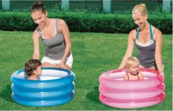Pileta Inflable (3 tubos) Lisa - COLORES SURTIDOS