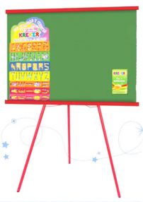 Pizarron para tiza - de pie - 3 patas metalicas, plegable. Incluye tiza y borrador