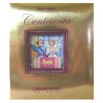 Libro de Cuentp de la Cenicienta Dorado con hojas doradas