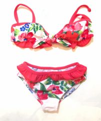Bikini Malla 2 piezas Estampada Flores Volado 