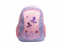  Mochila grande Espalda lila rosa con mariposas bordadas con lentejuelas