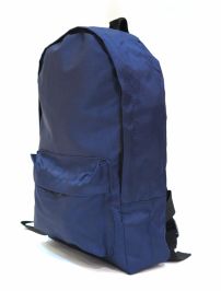 Mochila Azul marino espalda Lisa - bolsillo frontal  - 41 cm